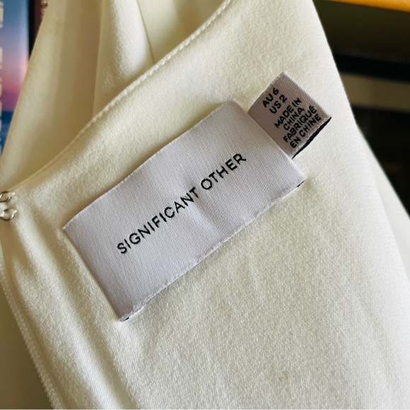 Significant Other Escape White Ruched Midi Dress - Picture 9 of 12